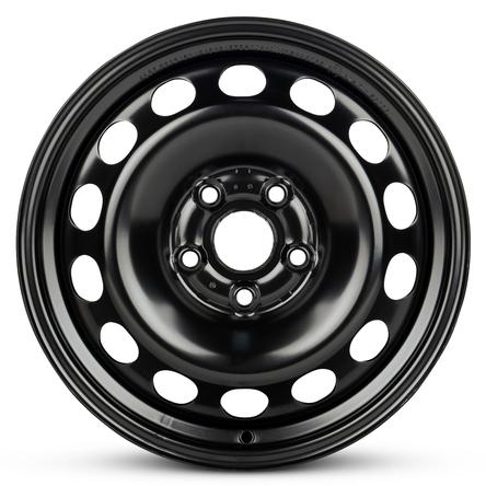 One 18" Black Steel Wheel 18x7.5 5x112 5Lug +45ET 57.1CB Radius RTX X48512 T4