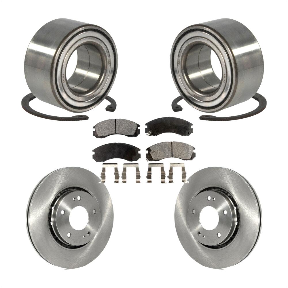 [Front] Wheel Bearing Brake Rotor Pads Kit For 2009 Mitsubishi Lancer ...